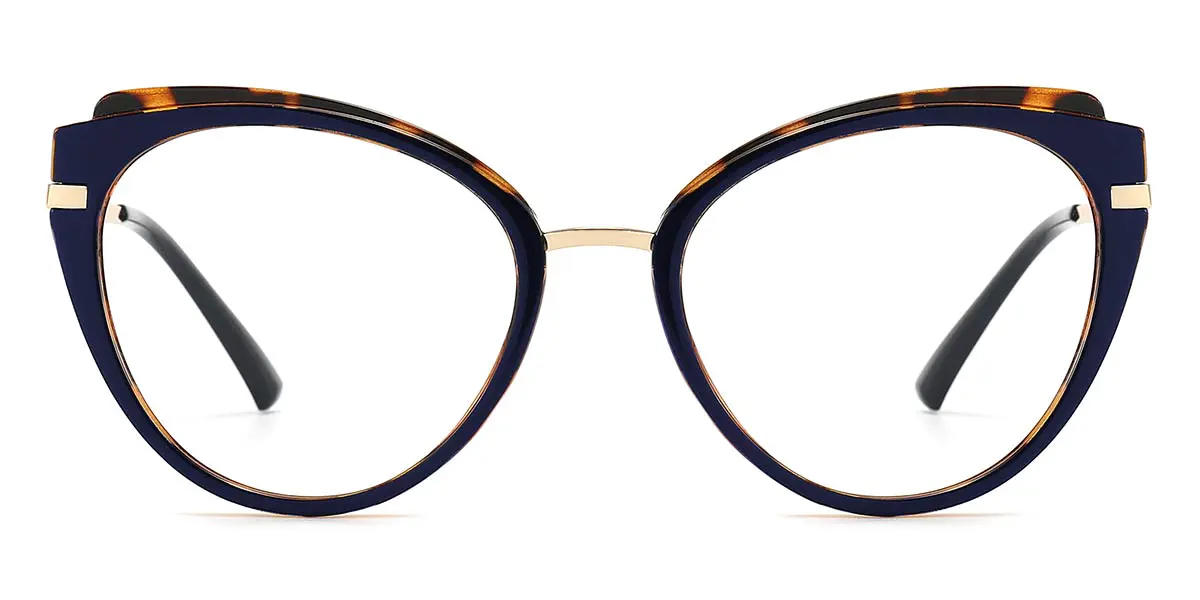 Navy Blue Tortoiseshell Moshe - Cat Eye Glasses