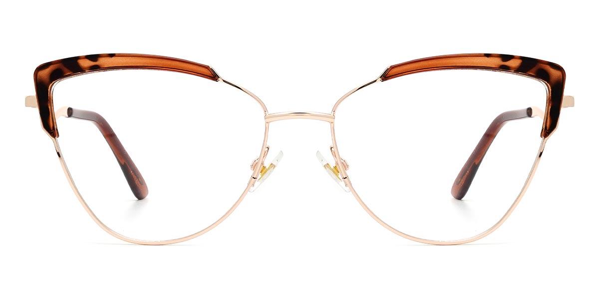 Gold Tortoiseshell Deborah - Cat Eye Glasses