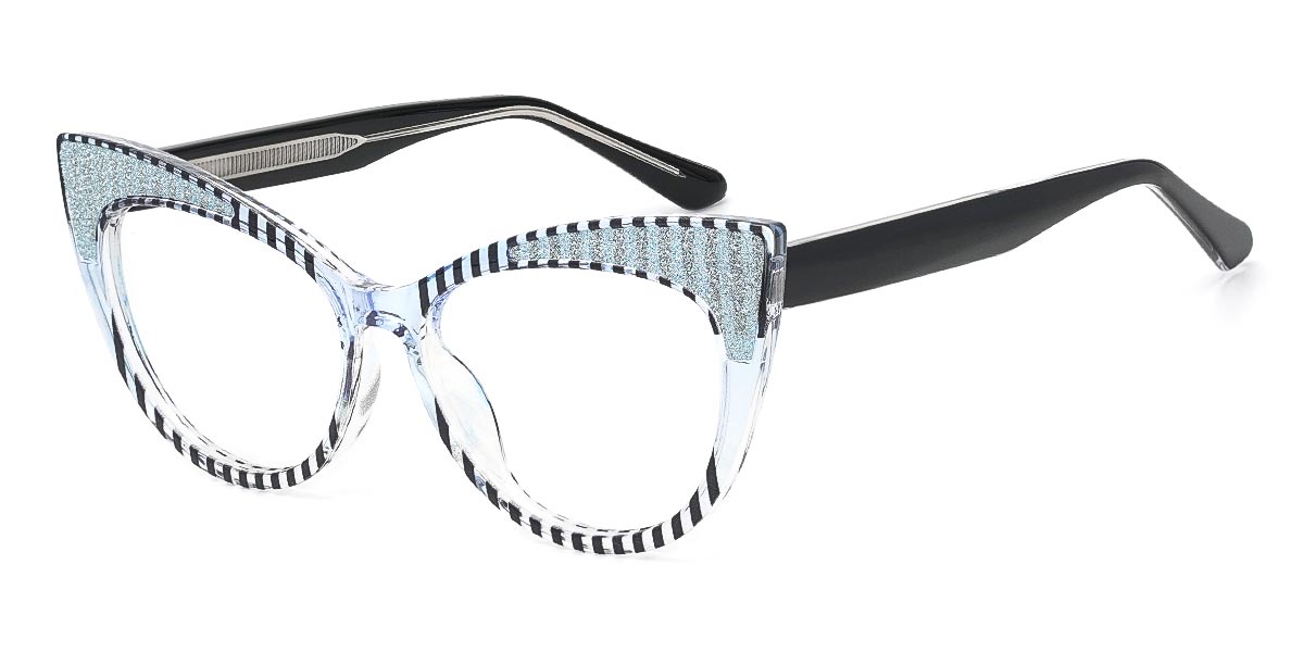 Zebra Evangeline - Cat Eye Glasses