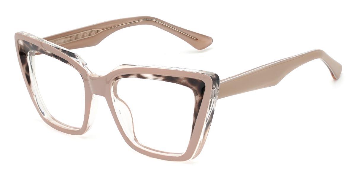 Nude Brown Spots Hermosa - Square Glasses