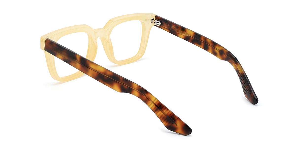 Light Yellow Kama - Rectangle Glasses