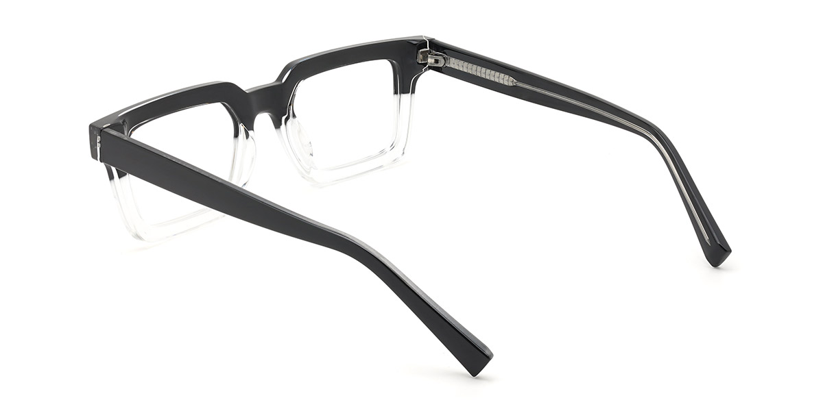 Black Clear Bernice - Rectangle Glasses