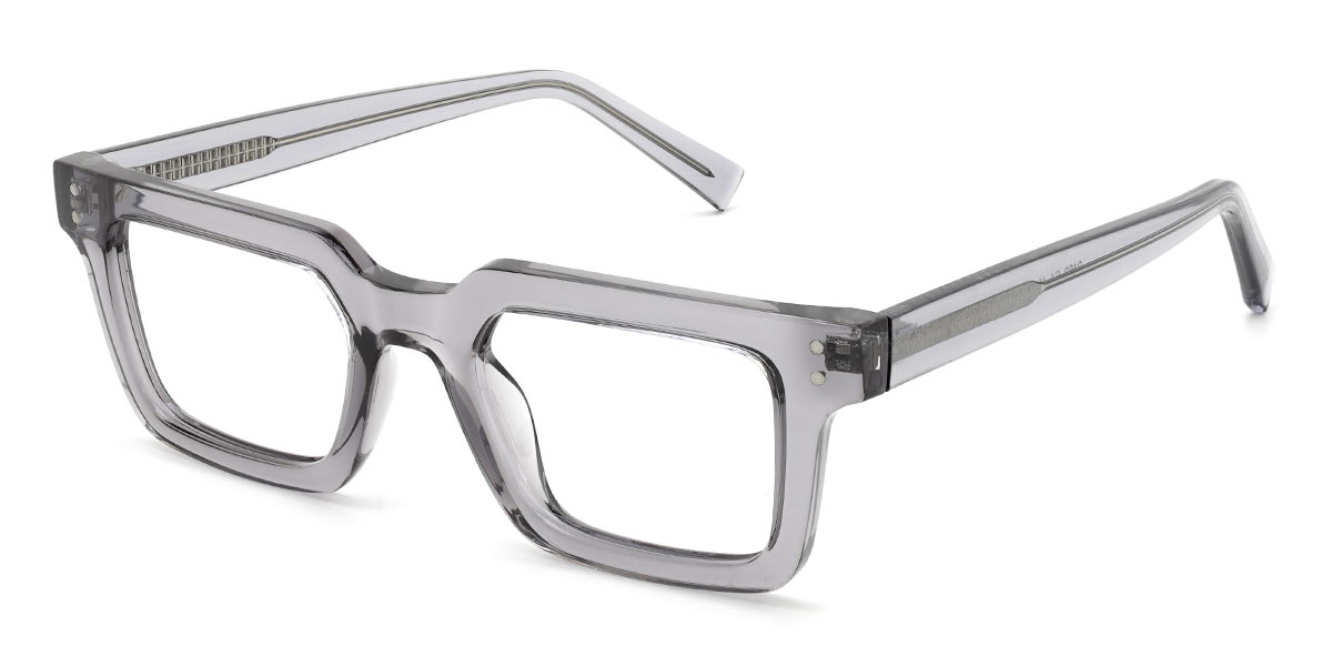Clear Grey Bernice - Rectangle Glasses