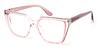 Pink Verne - Square Glasses