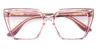 Pink Verne - Square Glasses