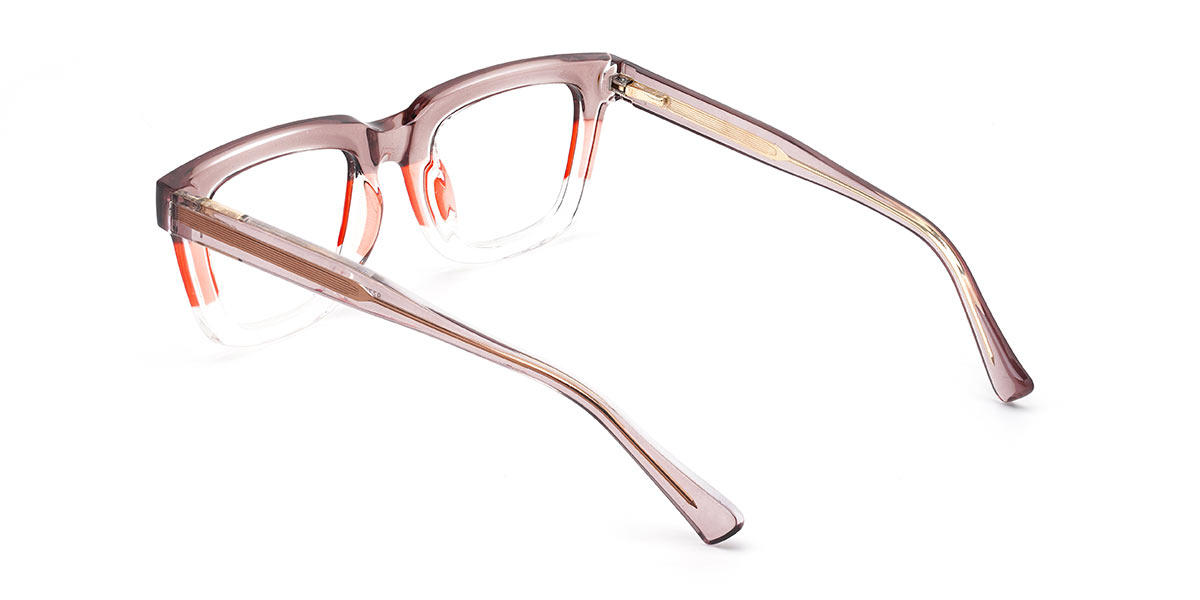 Grey Orange Clear Kimberley - Rectangle Glasses