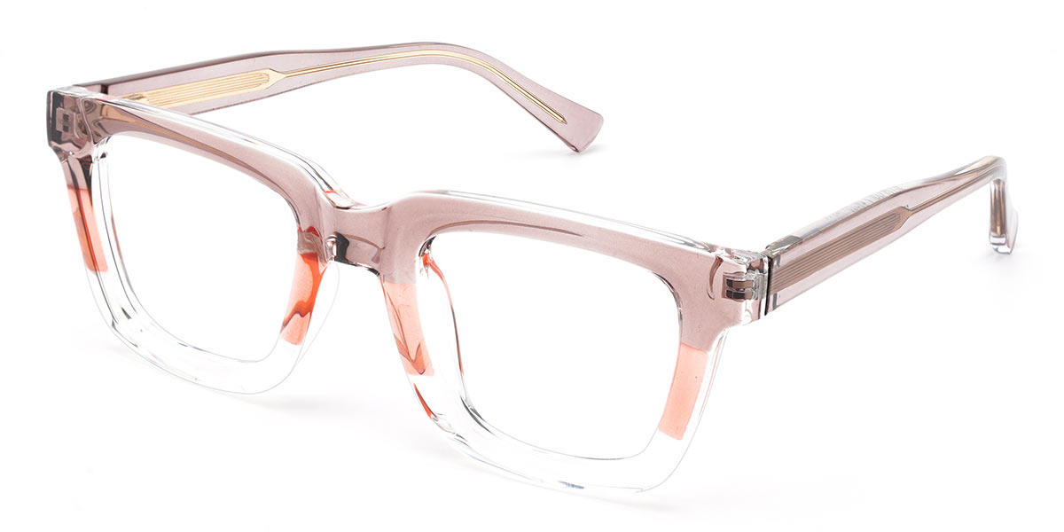 Grey Orange Clear Kimberley - Rectangle Glasses
