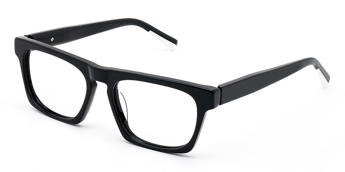 Black Yehudi - Rectangle Glasses