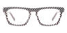 Checkerboard Grid Yehudi - Rectangle Glasses