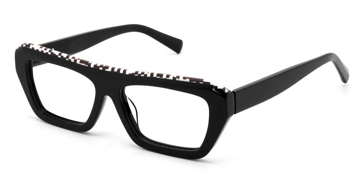 Black Wilbur - Rectangle Glasses
