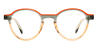 Orange Green Otto - Oval Glasses