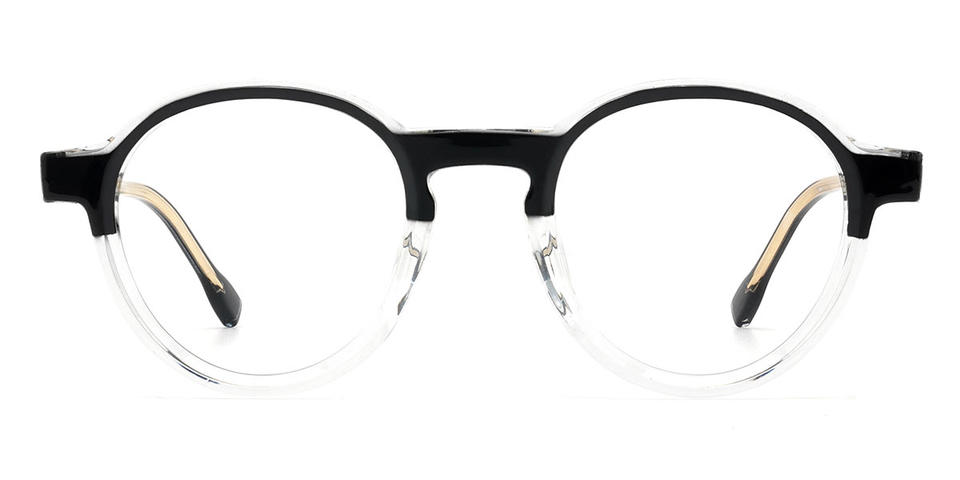Black Clear Otto - Oval Glasses