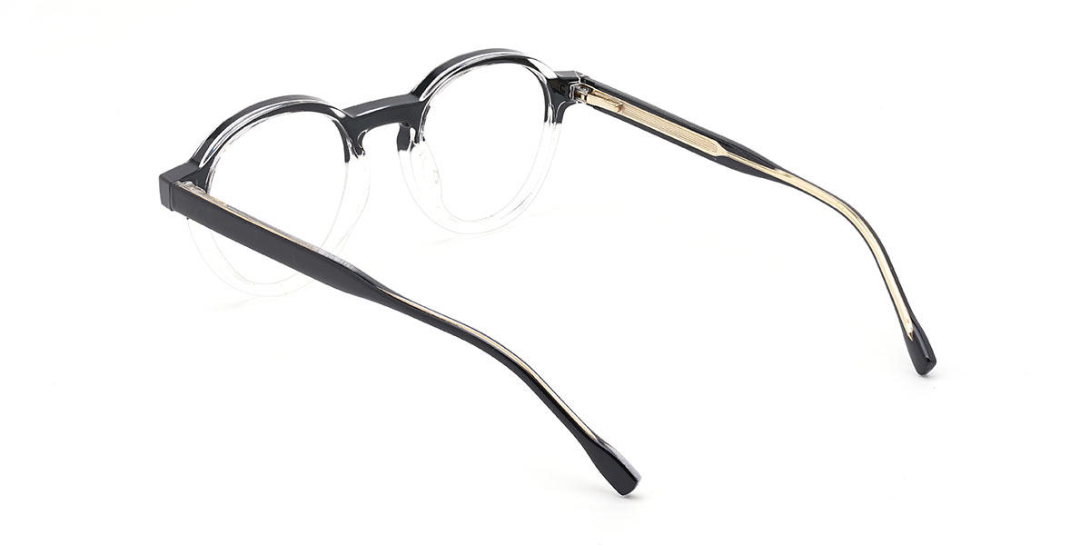 Black Clear Otto - Oval Glasses