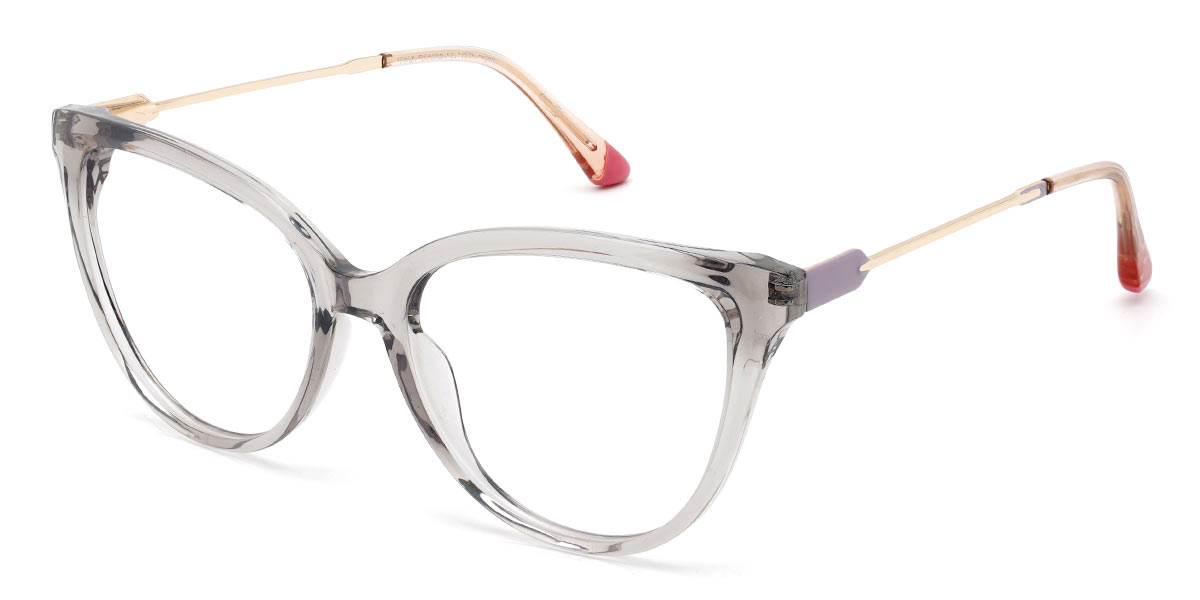 Clear Grey Hugo - Cat Eye Glasses
