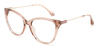 Coral Orange Hugo - Cat Eye Glasses