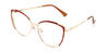 Gold Red Karly - Cat Eye Glasses
