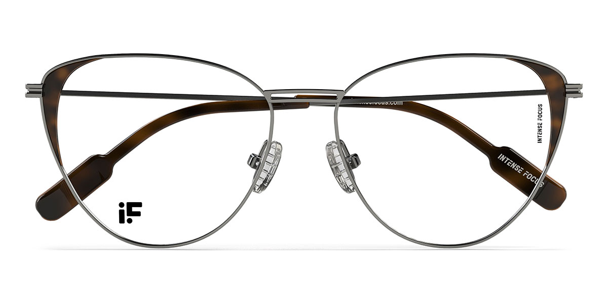 Écaille de tortue argentée Dapper 13 - Cat Eye Glasses