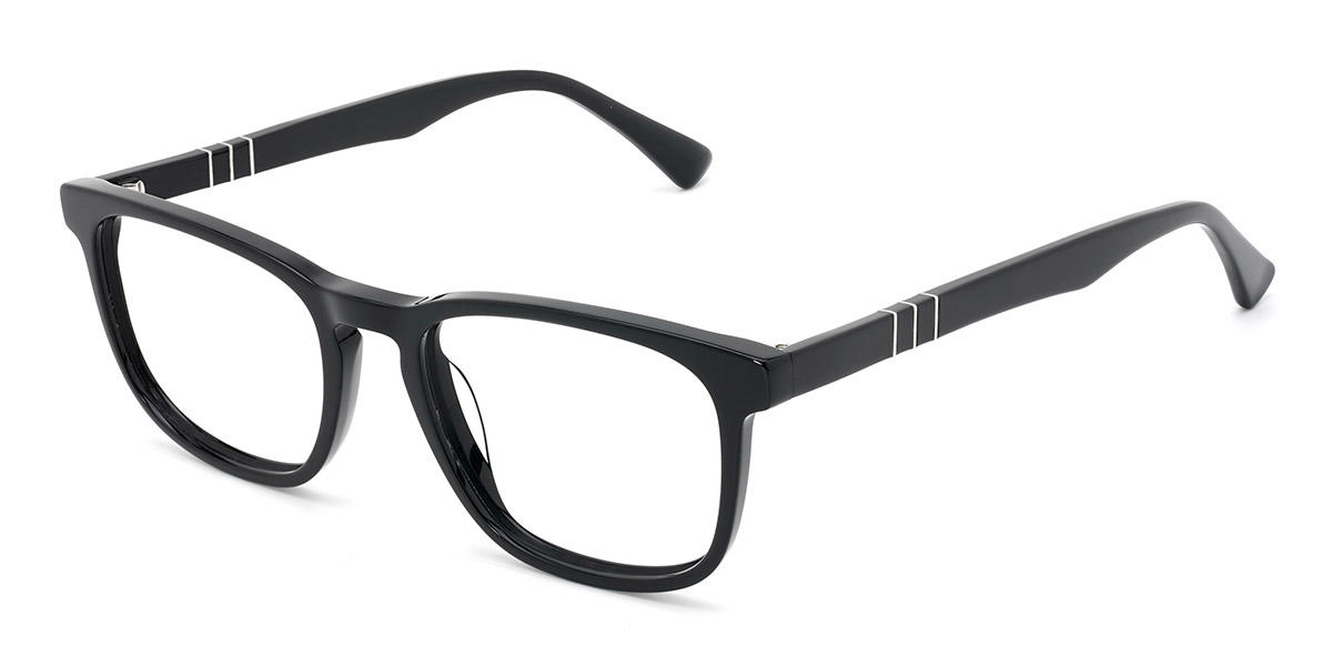 Black Fitzgerald - Rectangle Glasses