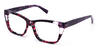 Red Tortoiseshell Cliff - Rectangle Glasses