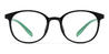 Black Green Sabrina - Oval Glasses