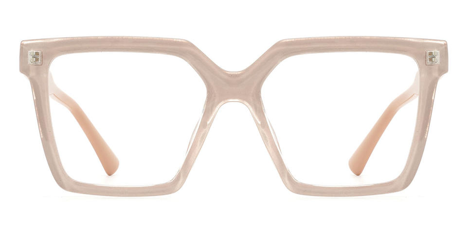 Nude Pink Heather - Square Glasses