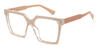 Nude Pink Heather - Square Glasses