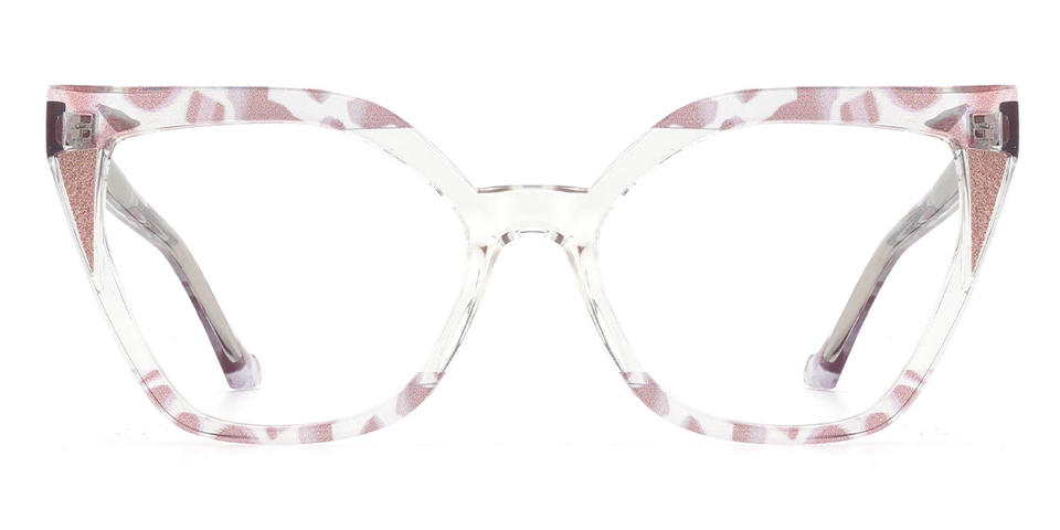 Pink Clear Fabian - Cat Eye Glasses