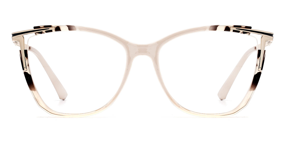 Cameo Brown Brown Spots Elora - Cat Eye Glasses