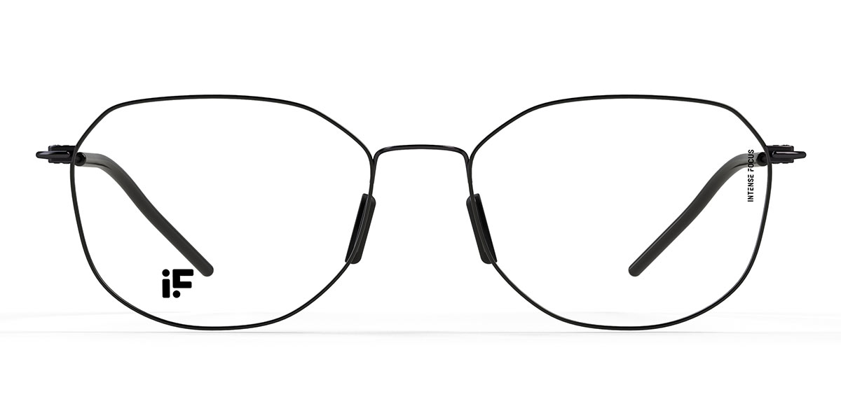 Black Luster 23 - Rectangle Glasses