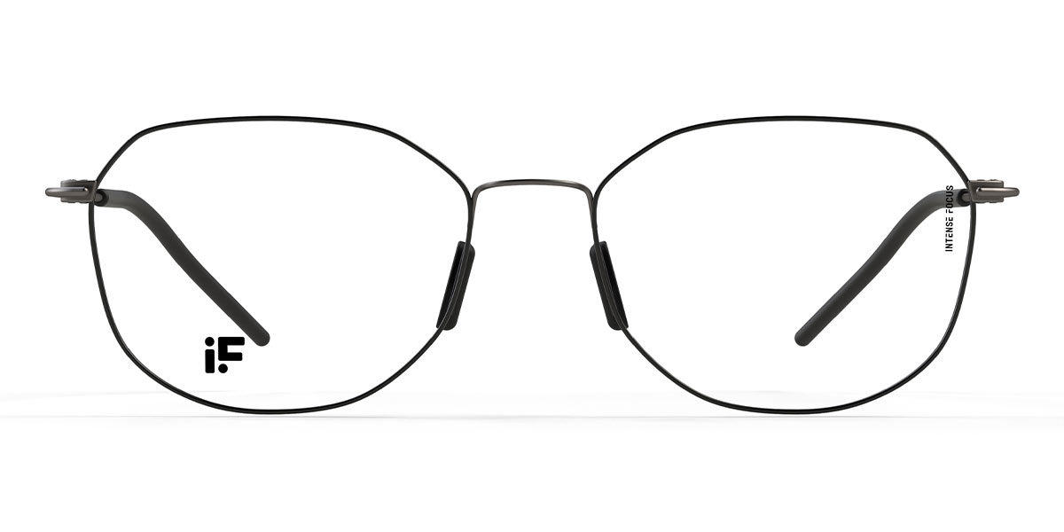 Fekete ezüst Luster 23 - Rectangle Glasses