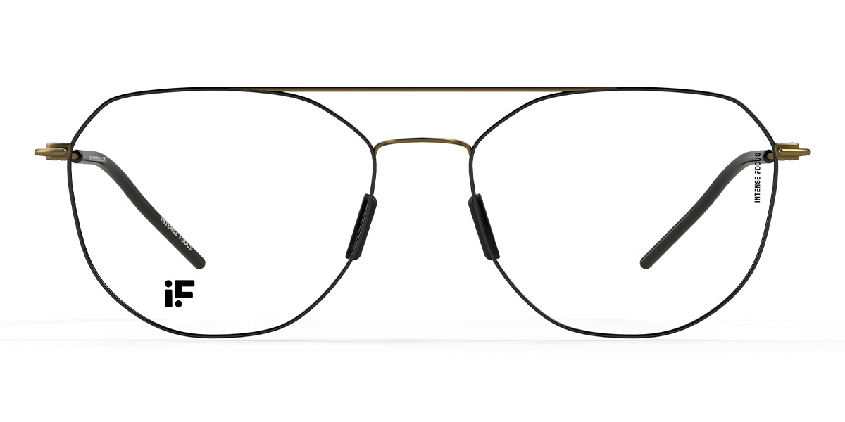 Gold Black Luster 25 - Aviator Glasses