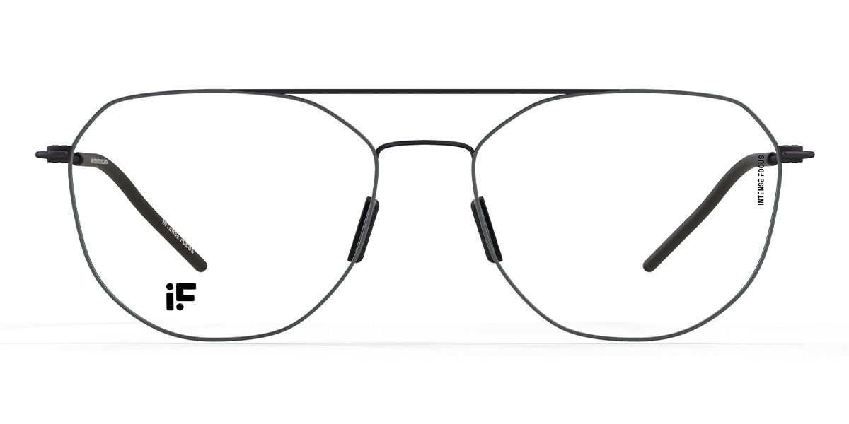 Black Silver Luster 25 - Aviator Glasses