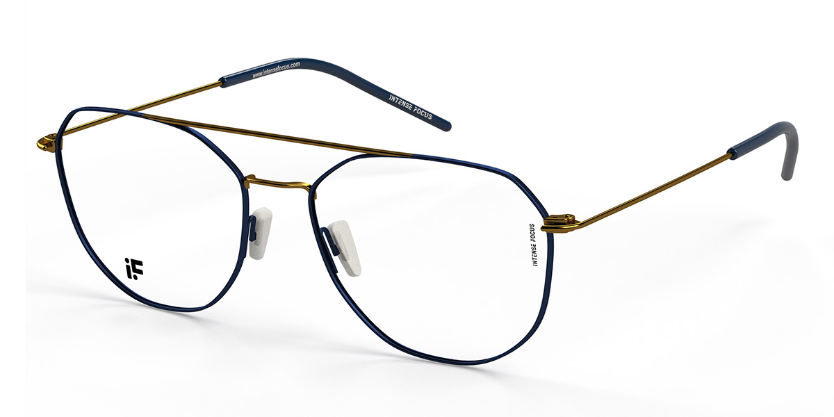 Gold Blue Luster 25 - Aviator Glasses