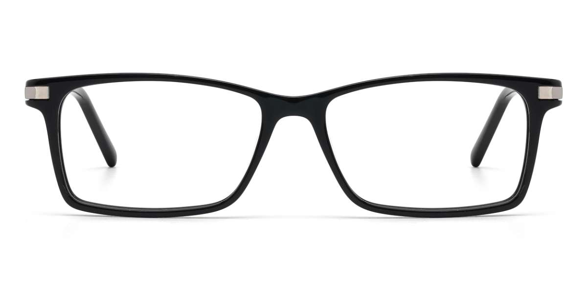 Black Beacher - Rectangle Glasses