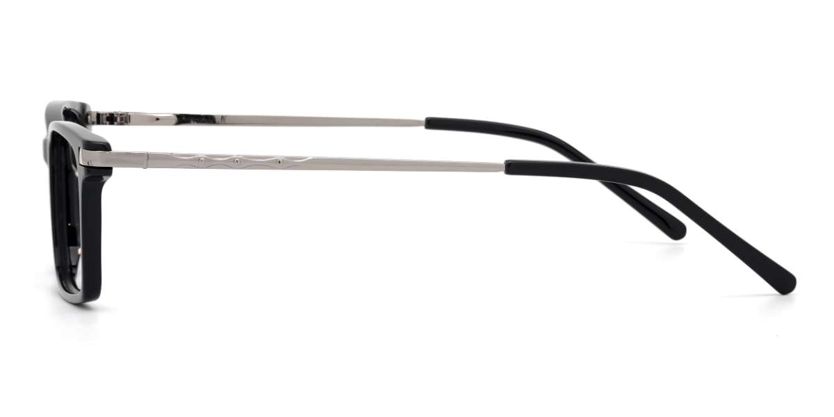 Black Beacher - Rectangle Glasses