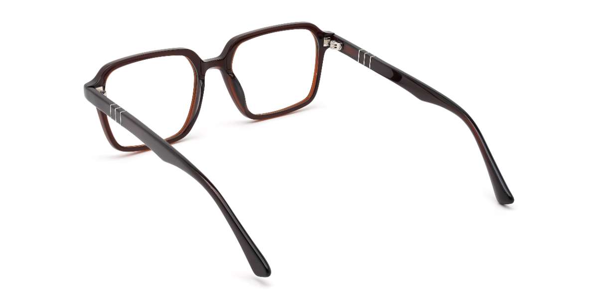 Foncé Brun Archer - Rectangle Glasses