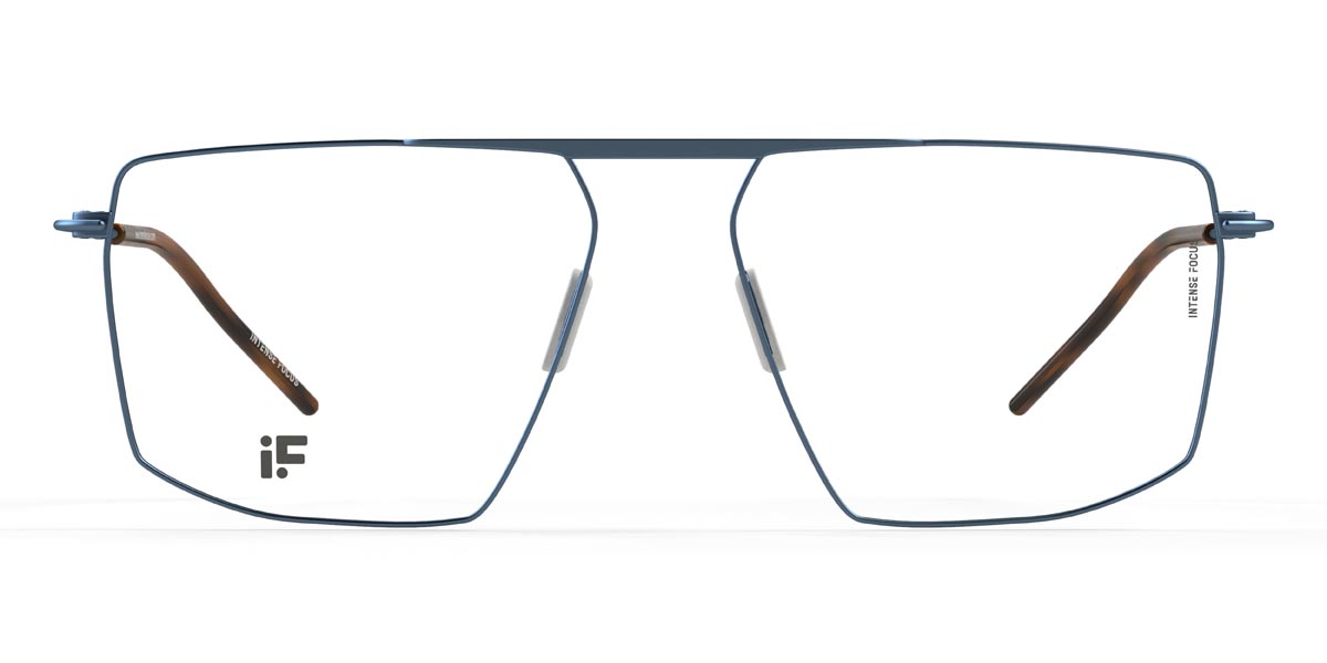 Blue Luster 27 - Square Glasses
