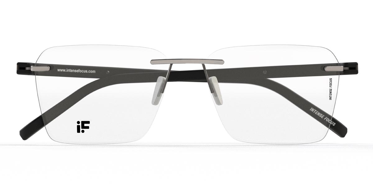 Noir Argent Rimlock 11 - Rectangle Glasses