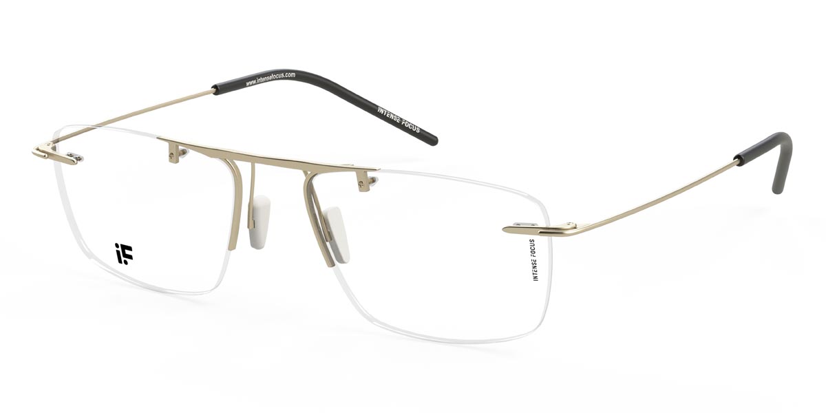 Gold Rimlock 9+ - Rectangle Glasses
