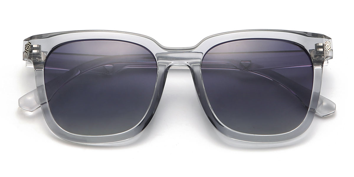 Clear Grey Gradual Blue Raymond - Square Sunglasses