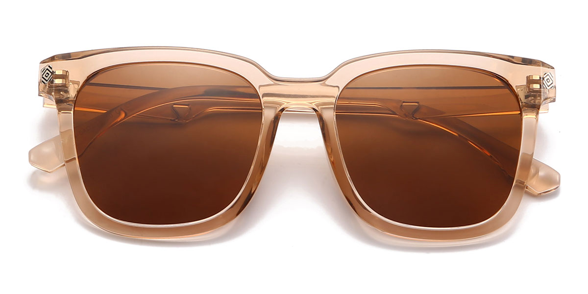 Champagne Brown Raymond - Square Sunglasses