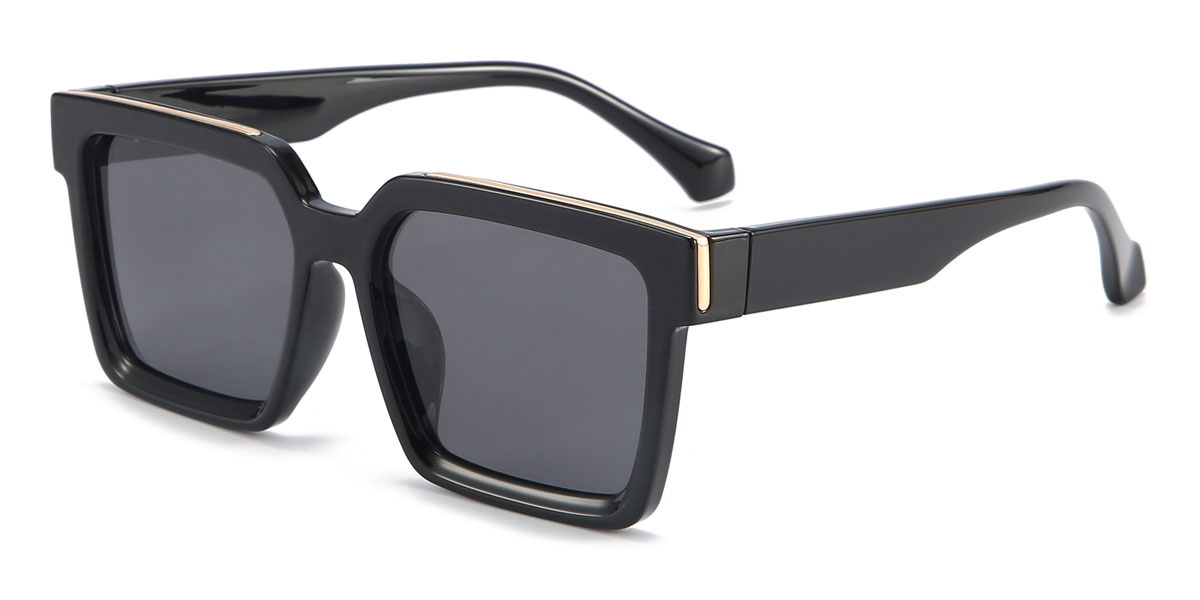 Negro Gris Xaviera - Square Sunglasses