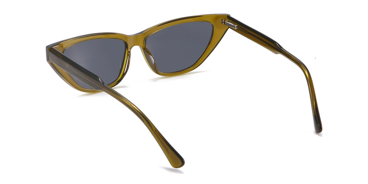 Olive Green Grey Zona - Cat Eye Sunglasses