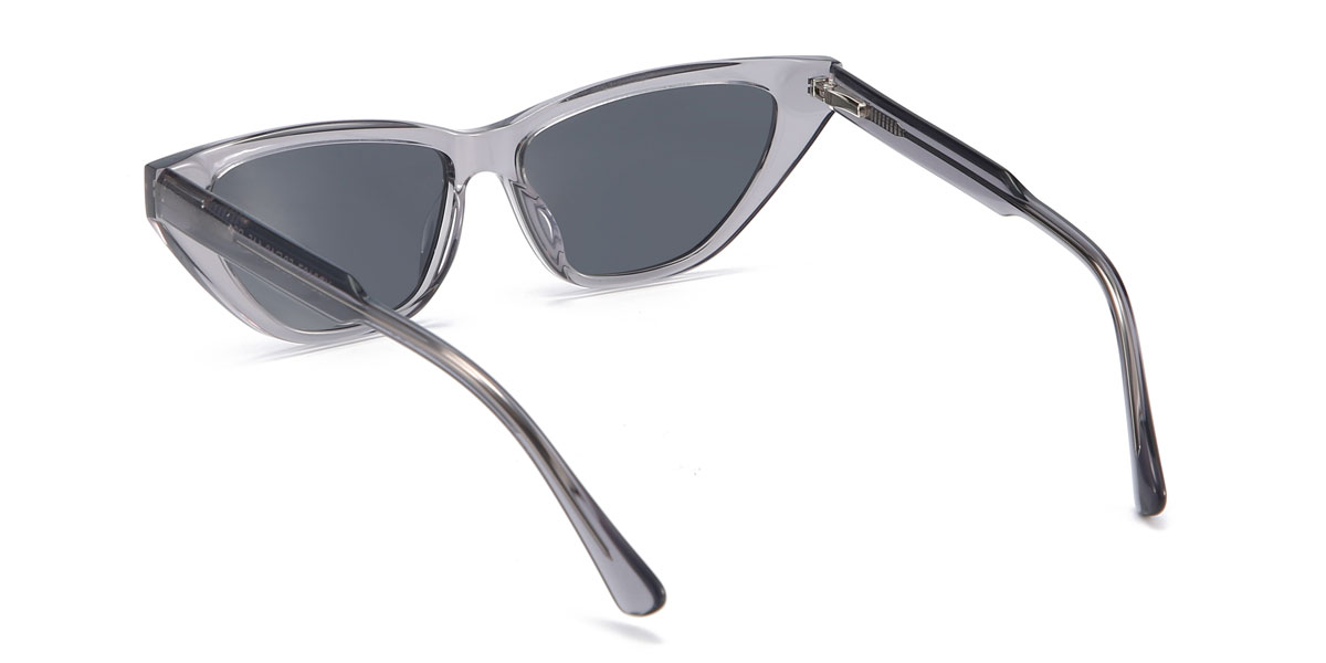 Clear Grey Grey Zona - Cat Eye Sunglasses