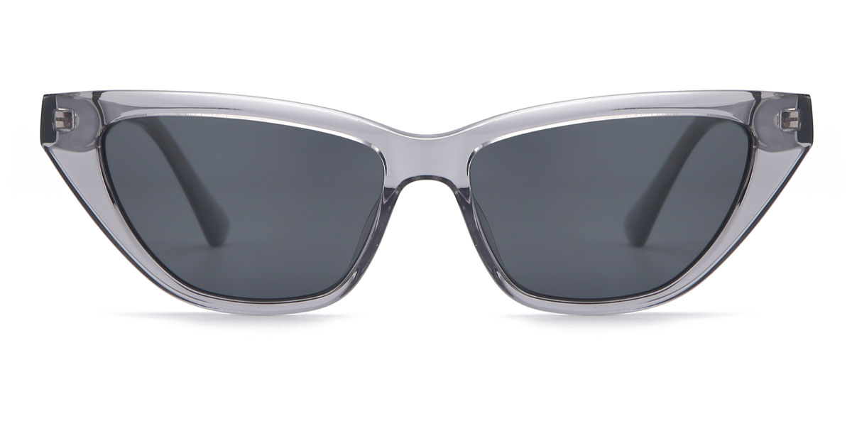 Clear Grey Grey Zona - Cat Eye Sunglasses