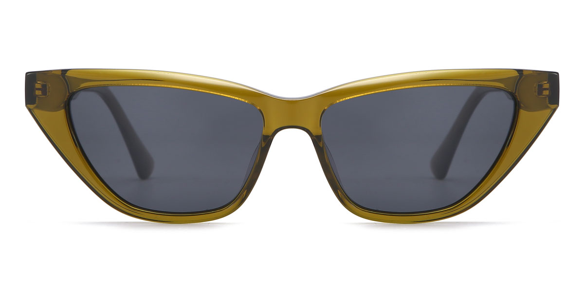 Oliva Verde Gris Zona - Cat Eye Sunglasses