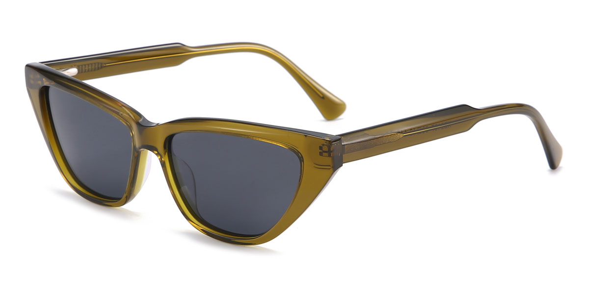 Oliva Verde Gris Zona - Cat Eye Sunglasses