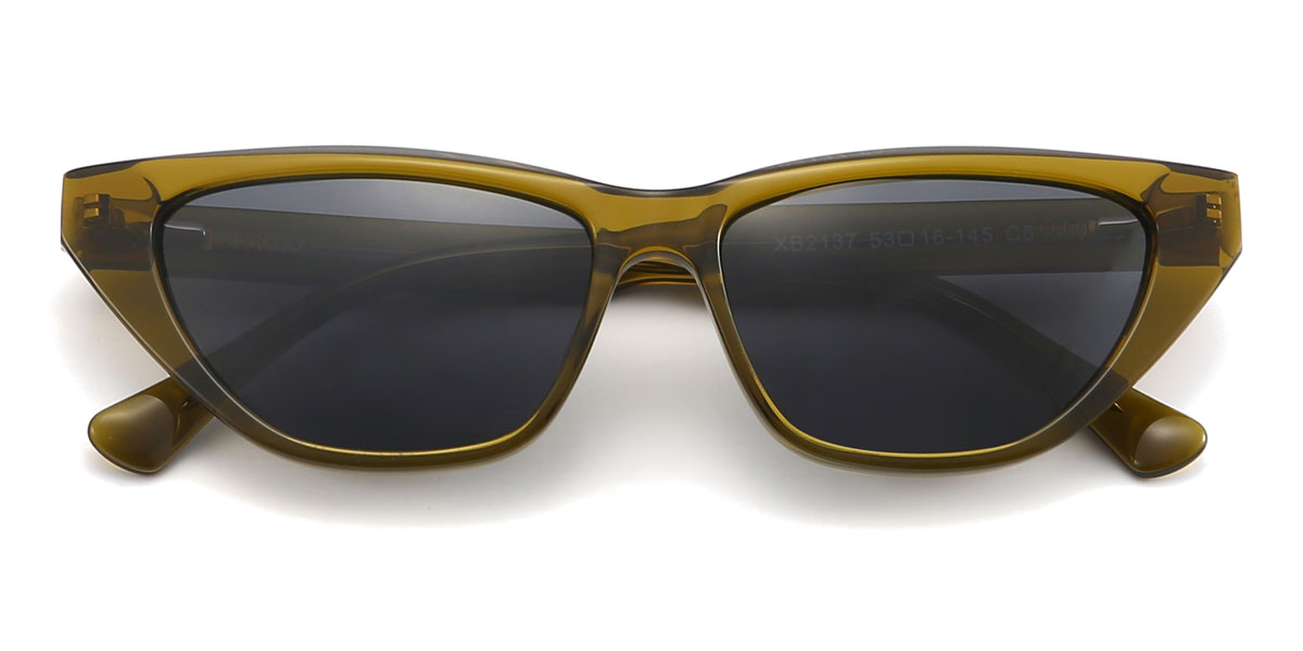 Oliva Verde Gris Zona - Cat Eye Sunglasses