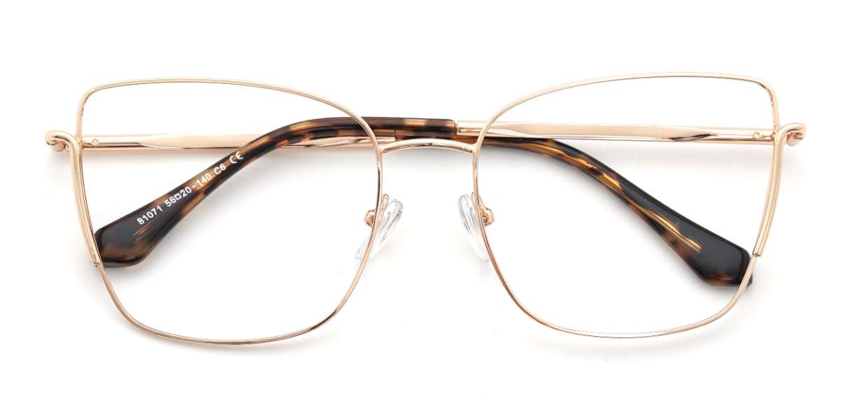 Gold Charlotte - Square Glasses