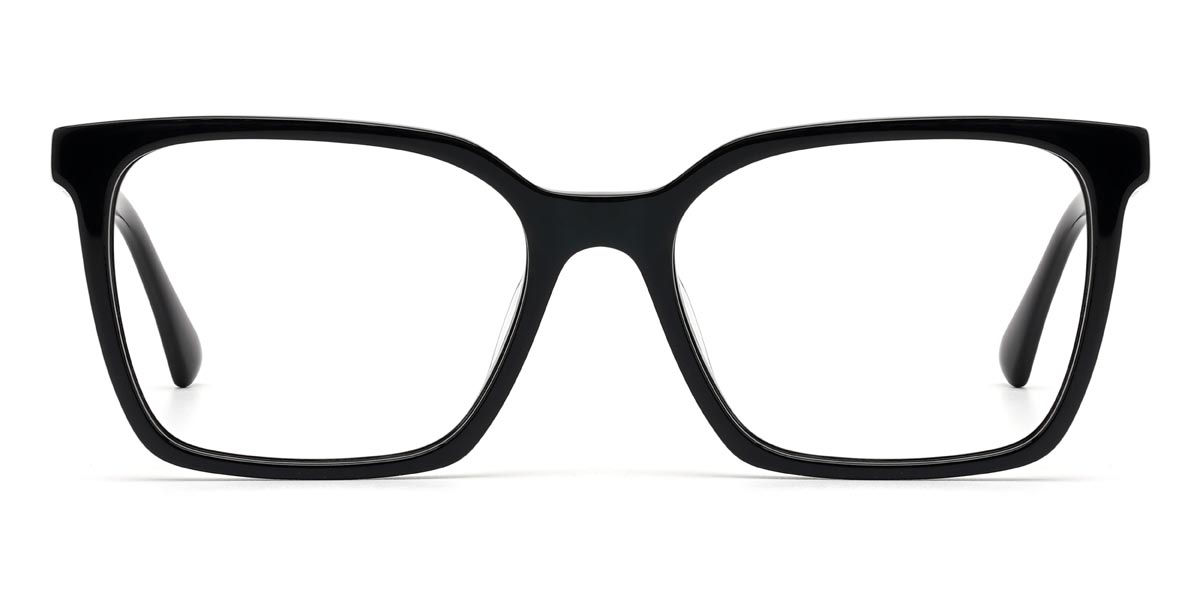 Black Truda - Rectangle Glasses